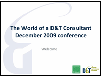 The World of the DT Conference Dec 2009 - click for full size image