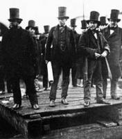 Brunel at launch of the Leviathon - for license see http://creativecommons.org/licenses/by-sa/2.5/ - click for full size image