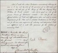 Carl Marx application for UK citizenship - click for full size image